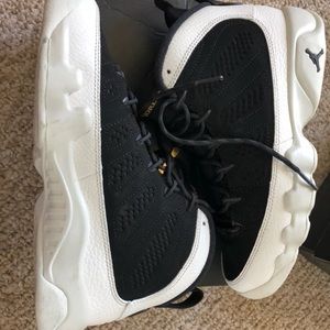 Black& white Jordan 9s Sz 4.5